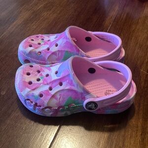 Little Girl toddler 10 pink floral CROCS